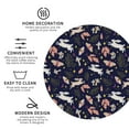 thumbnail image 3 of Picia Retro Rabbit Flower Printed Leather Coasters for Drinks, 4" Drink Coasters Set of 4 for Tabletop Protection, Handmade Luxurious Home Décor and Housewarming Gift -Round Shape, 3 of 6