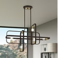 thumbnail image 5 of Livex Lighting - Bergamo - 6 Light Linear Chandelier in Geometric Style - 14, 5 of 17
