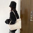 thumbnail image 4 of Bolsa Bolso de hombro para mujer Bolso de mano Oxford sólido de gran capacidad (blanco) JShteea Para Estrenar, 4 of 9