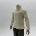 thumbnail image 1 of Suéter de figura a escala 1/6 suéter de manga larga de manga larga con estilo casual casual básica para figuras masculinas de 12 pulgadas Caqui, 1 of 10