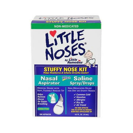 SEALED Little Noses Stuffy nose Kit Nasal Aspirator and Saline Spray