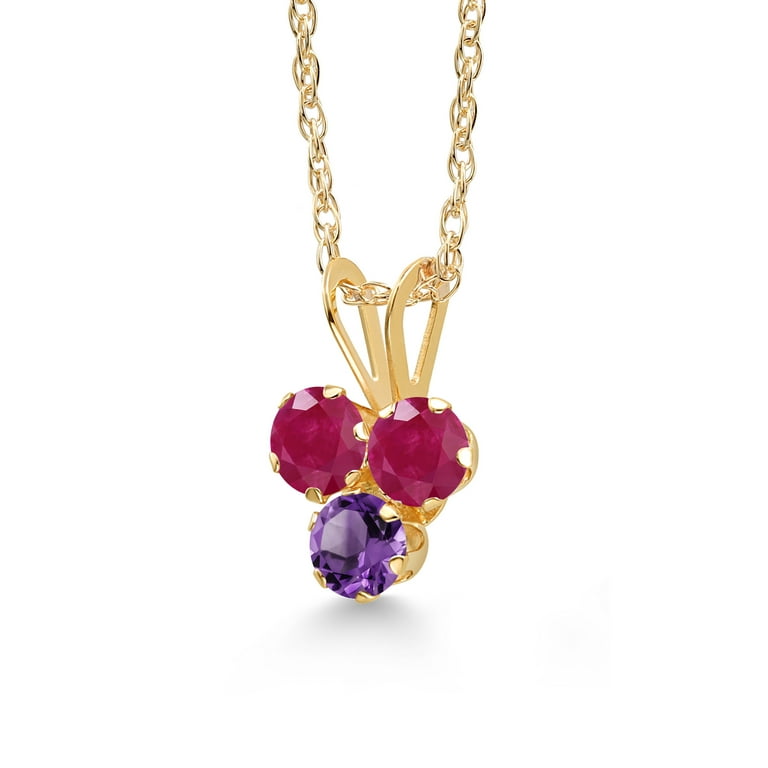 Amethyst and ruby necklace best sale