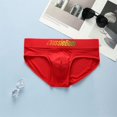 thumbnail image 1 of aussiebum Caleçons Courts pour Hommes Soie de Lait Taille Basse Extensible Confortable Pochette Convexe Rouge L 55-65KG, 1 of 5