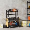 thumbnail image 2 of Soozier Garage Sports Equipment Organizer, Rolling Home Gym Storage Rack, 2 of 9