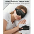 thumbnail image 6 of Eye Masks for Sleep Light Blocking: Lightweight 3D Contoured Eye Mask for Lash Extensions - Adjustable Strap Washable Zero Pressure - Perfect for Men Women Airplane Travel Yoga Meditation (Black), 6 of 10