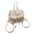 thumbnail image 3 of Mini mochila con cremallera suave, ligera e informal, ideal para , viajes y desplazamientos diarios. Blanco, 3 of 9