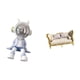 thumbnail image 5 of Figura de escritorio,Estante con estatua de astronauta para decoración de oficina y hogar,Figura decorativa de escritorio de resina para decoración del hogar,sofá de casa de muñecas,Muebles, 5 of 8