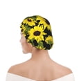 thumbnail image 6 of Yiaed Sunflowers In Vintage Print Reusable Shower Cap & Bath Cap & Lined, Oversized Waterproof Shower Caps Designed for all Hair Lengths, 6 of 7