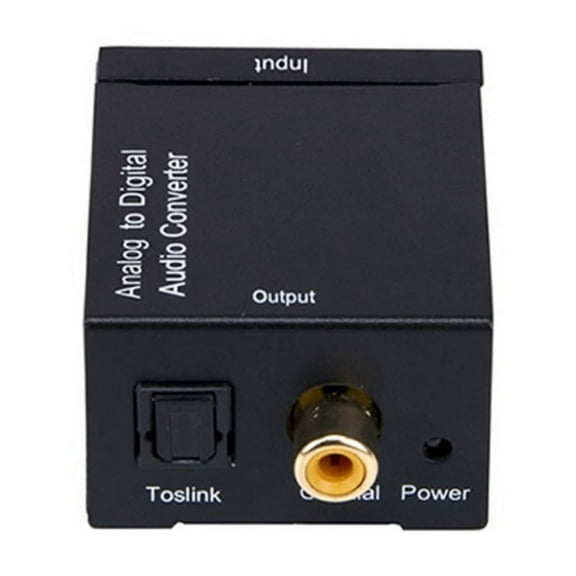 NATEFEMIN Analog to Digital Audio Converter RCA to SPDIF Optical Coaxial Output Supports up to 96kHz for MP3 TV Aluminum Housing Cables