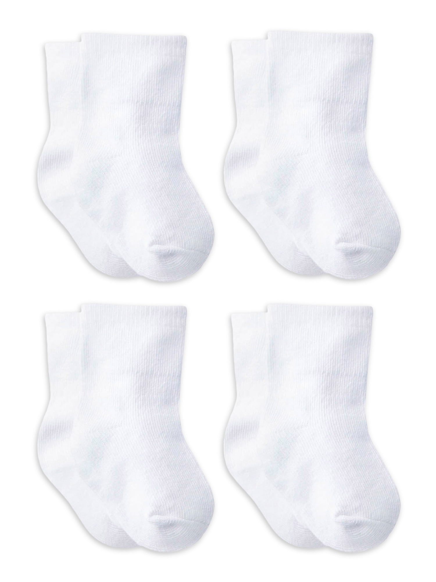 Gerber Gender Neutral Unisex Wiggle-Prof Jersey Crew Socks, 12-Pack, Sizes 0/6 Months - 6/12 Months
