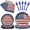 American Flag, variant on 96 Pieces Snowflake Winter Tableware Set – Blue Disposable Plates, Napkins, and Forks for Frozen Birthday Parties, Christmas Dinners, Holiday Gatherings, and Winter Celebrations – Serves 24 Guests
