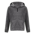 thumbnail image 6 of HOMADLES Mens Fleece Hoodies with Zipper Mens Long Sleeve Pullover Shirt Outdoor Hiking Hooded Sweatshirts Gray 2XL, 6 of 9