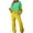 Yellow, variant on Tracksuits Women 2 Piece Outfit Color Block Sweatsuits Crew Neck Pullover Sweatshirt Suits Loose Sweatpants Sets (Yellow 2XL)