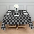 thumbnail image 3 of Gray and Black Checkered Pattern Square Tablecloth,Waterproof Square Table Cover,Wipeable Spillproof Washable Table Cover for Home Kitchen Party Decor 60"x60"(152x152cm), 3 of 6
