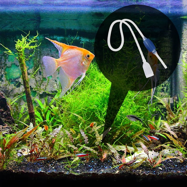 BESTYASH Siphon Vacuum Water Pump White Aquarium Filter Easy to Use Water Cleaner for Fish Tank