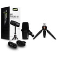 thumbnail image 1 of Micrófono Podcast Shure MV7-K-BNDL Tripie Manfrotto Pixi Mini color Negro, 1 of 4