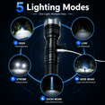 thumbnail image 2 of TEIPUERY Rechargeable Flashlight, USB-C LED Flashlight with Zoom Focus & Digital Display for Camping and Emergency Use, 2 of 7