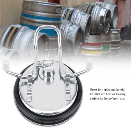 

Tebru Keg Lid Stainless Steel Replacement Lid Soda Beer Keg Cover Beer Homebrew Making Tool Keg Lids