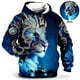 thumbnail image 4 of Sudadera con capucha divertida para hombre con estampado 3D de Divine Beast Green Dragon, estilo neutro, informal, de talla grande, 4 of 4