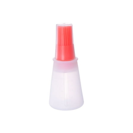 

Silicone Oil Bottle Brush Pressing Heat-Resistant with Cap for BBQ Cooking Baking Red