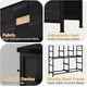 thumbnail image 4 of Historyli Cómoda de 10 cajones para dormitorio, baúl de tela con bolsillos laterales y tablero de madera, roble y fresno, 4 of 8
