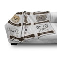 thumbnail image 3 of Dog Soft Flannel Fleece Throw Blanket, Various Type of Dogs Nameplate Boston Terrier Domestic Animal Faithful Loyal, Cozy Plush for Indoor and Outdoor Use, 50" x 70", Grey Cream White, by Ambesonne, 3 of 6