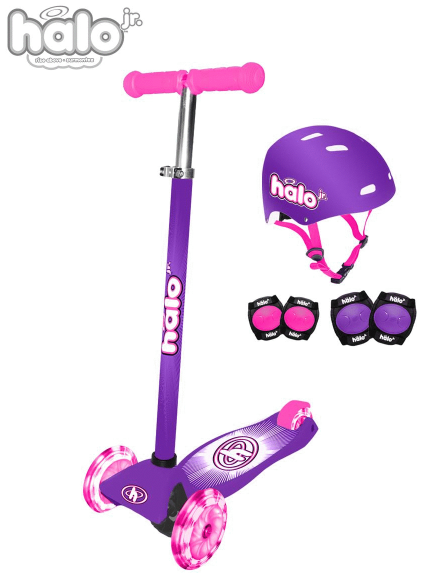 purple 3 wheel scooter