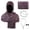 Dark Purple, variant on Medieval Hooded Scarf Shawl, Tattered Medieval Hooded Scarf With Viking Brooch, Distressed Renaissance Cosplay Shawl Head Wrap Accessory for Halloween Warrior Larp Party, Black One Size