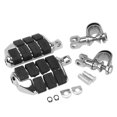 thumbnail image 1 of Pedal de pies de motocicleta Profesional Universal Fijable Motorbike Pedals Outdoor 360 Grados Rotatable Soporte Componentes Silver 1 Par sidaley VI002317-02, 1 of 7