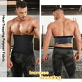 thumbnail image 4 of Waist Trimmer for Men Sauna Waist Trainer Slimming Sweat Belt Workout Stomach Shaper Neoprene-Free Waist Cincher, 4 of 6
