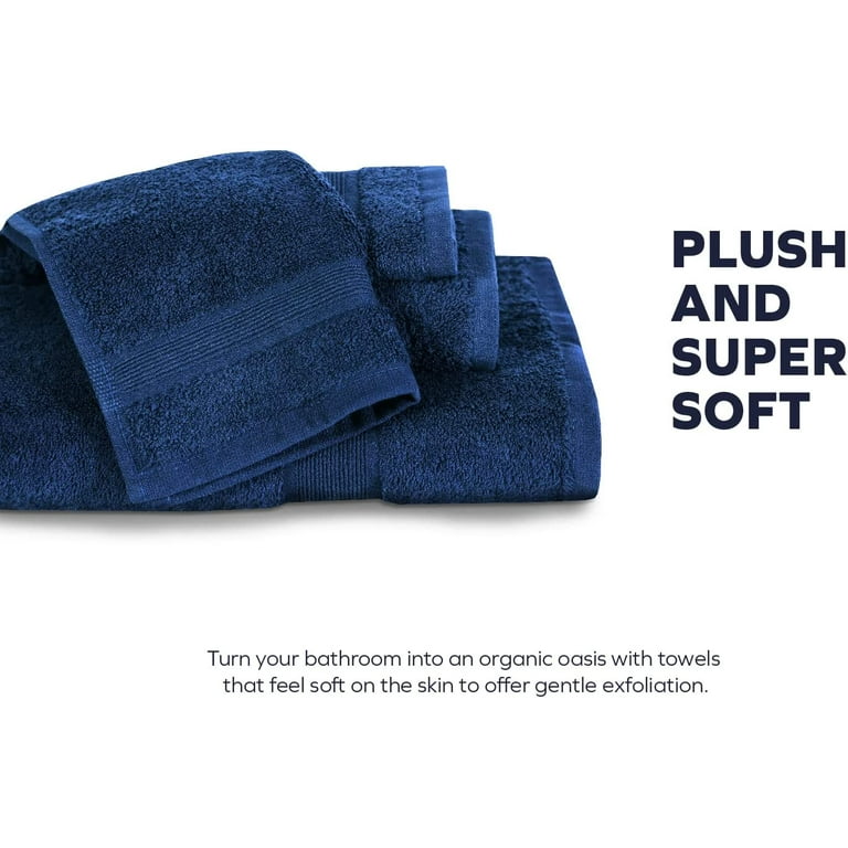 BLC 100% Cotton Bath Towels 6 Pack 2 Bath Towels, 2 Hand Towels
