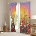thumbnail image 3 of Manfei Spring Graden Black Out Curtains for Boys Girls,Abstract Gradient Curtains Pack of 2 (42x63 Each),Botanical Plants Bedroom Curtains,Lightweight Room Decor, 3 of 6