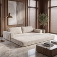 thumbnail image 3 of 76" Convertible Futon Sofa Bed,Folding Boneless Floor Couch with Deep Seat,Cloud Corduroy Fold Out Sleeper Sofa with Memory Foam Cushion for Living Room,Bedroom,White, 3 of 8