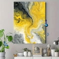 thumbnail image 4 of UXIEQU Abstract Yellow Swirl Marble Canvas Print 15.75x11.81 Inches, 4 of 8