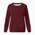 thumbnail image 4 of Towmus Womens Crew neck Sweatshirts for Women Casual Long Sleeve Sweatshirt Relaxed Fit Tops, 4 of 4