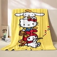 thumbnail image 4 of Sanrio All Character Hello Kitty Flannel Fluffy Soft Throw Camping Blanket for Children Sofa Throw Thin Blanket Fashion Gift, 4 of 7