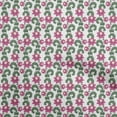 thumbnail image 1 of oneOone Velvet White Fabric Florals Sewing Craft Projects Fabric Prints By Yard 58 Inch Wide, 1 of 5