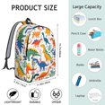 thumbnail image 4 of Cute Dinosaur Pattern Backpack for School,Cute School Bag,Schoolbag with Adjustable Shoulder Straps & Padded Back,15.7"x11.8"x5.5", 4 of 4