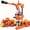 Orange, variant on Cast Iron Manual Citrus Juicer, Heavy Duty Hand Press with 304 Stainless Steel Cup for Orange, Pomegranate, Grapefruit, Lemon