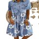 thumbnail image 2 of Vestido Estampado Yeacher Estilo Europeo Y Americano Costura Solapa Suelta Imitación Camisa De Mezclilla Color S, 2 of 2