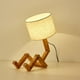 thumbnail image 5 of Lámpara de mesita de noche de madera ajustable moderna, lámpara de escritorio para sala de estar Beige, 5 of 9