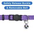 thumbnail image 5 of Pawtitas Reflective Cat Collar with Safety Buckle and Removable Bell Cat Collar Kitten Collar Purple Cat Collar, 5 of 6
