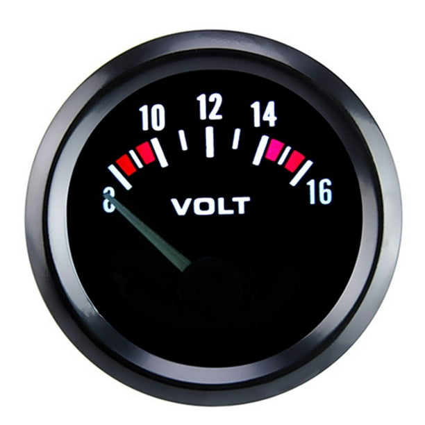 Voltímetro de coche Sunnimix 52 mm Medidor de voltaje electrónico universal