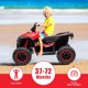 thumbnail image 1 of Historyli ATV de 12 V para niños, 4 ruedas, con música, luces LED y velocidad ajustable, color rojo, 1 of 7