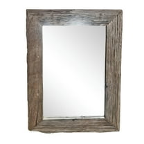 CC Home Furnishings Rustic Style Rectangular Wall Mirror - 47.75" - Brown