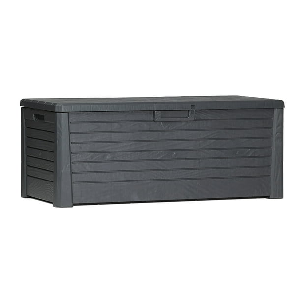 Toomax Florida Deck Patio Storage Box Bin Bench Waterproof 145gal Anthracite Com Toomax Florida Deck Patio Storage Box, Waterproof Patio Storage Box