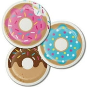 5PK Donut Time 7-inch Assorted Plates ,Party Supplies and Decorations