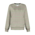 thumbnail image 4 of Sexlip V-Neck Long Sleeve Casual Sweatshirt Fleece Relaxed Fit Soft Comfortable Top for Winter Daily Wear Women's Clothing Fashionable Lifestyle Essential Green S, 4 of 6