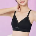 thumbnail image 6 of Training Bratraining Bra Teen Girls Sports Training Bra Lace V-Neck T-Shirt Wireless Bra Padded with Adjustable Straps Underwear Bralette Black 17Y, 6 of 9