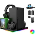 thumbnail image 1 of Estación de carga con ventilador de refrigeración para consola Xbox Series X y mando, kit de accesorios con 2 baterías de 1400 mAh, 1 of 10